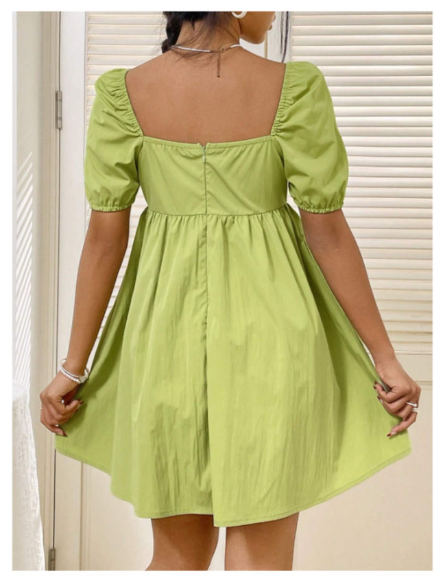 Women's Summer Casual Halter Neckline Diamond Decor Cut-Out Midi Dress