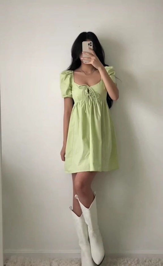 Women's Summer Casual Halter Neckline Diamond Decor Cut-Out Midi Dress