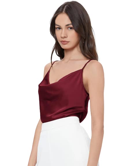 Gizem women cowlneck satin top