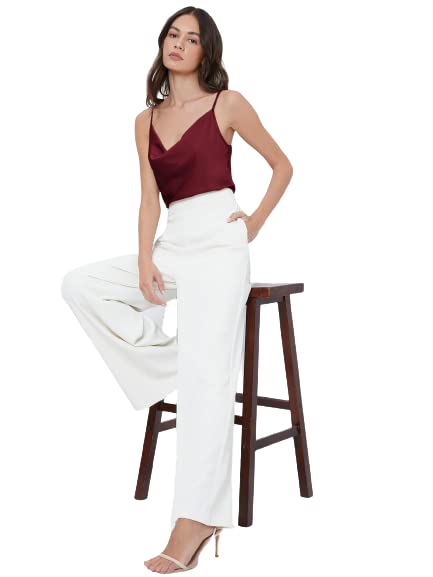 Gizem women cowlneck satin top