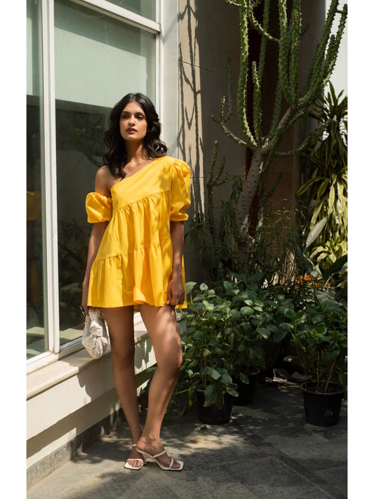 Gizem Yellow Amber Dress