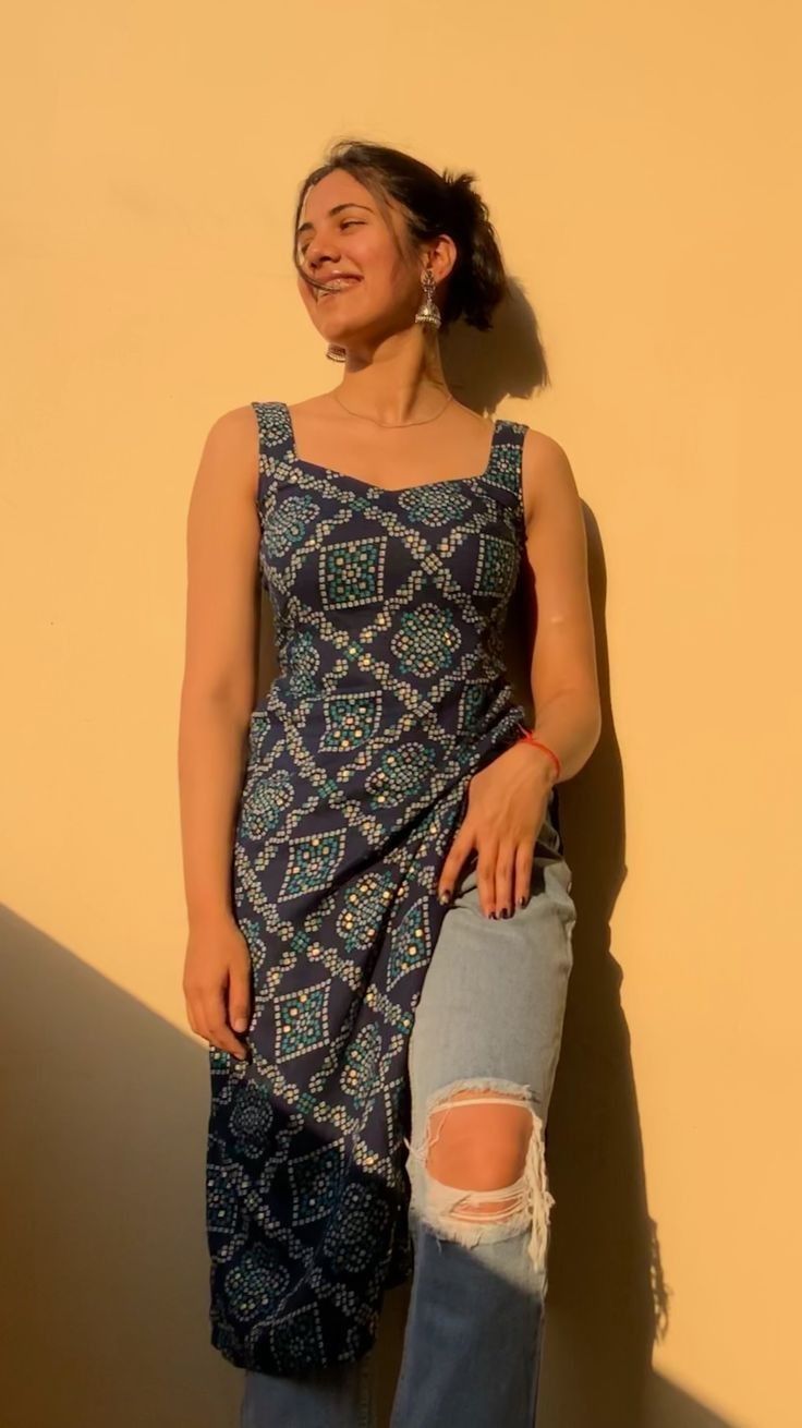 Women's Ethnic Hand Block Printed Short Kurti Tunic