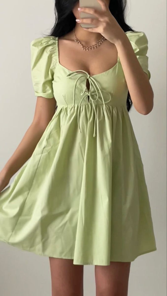 Women's Summer Casual Halter Neckline Diamond Decor Cut-Out Midi Dress